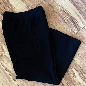 Dkny Sport Women's Black Pleated Pocket Wide Leg Joggers